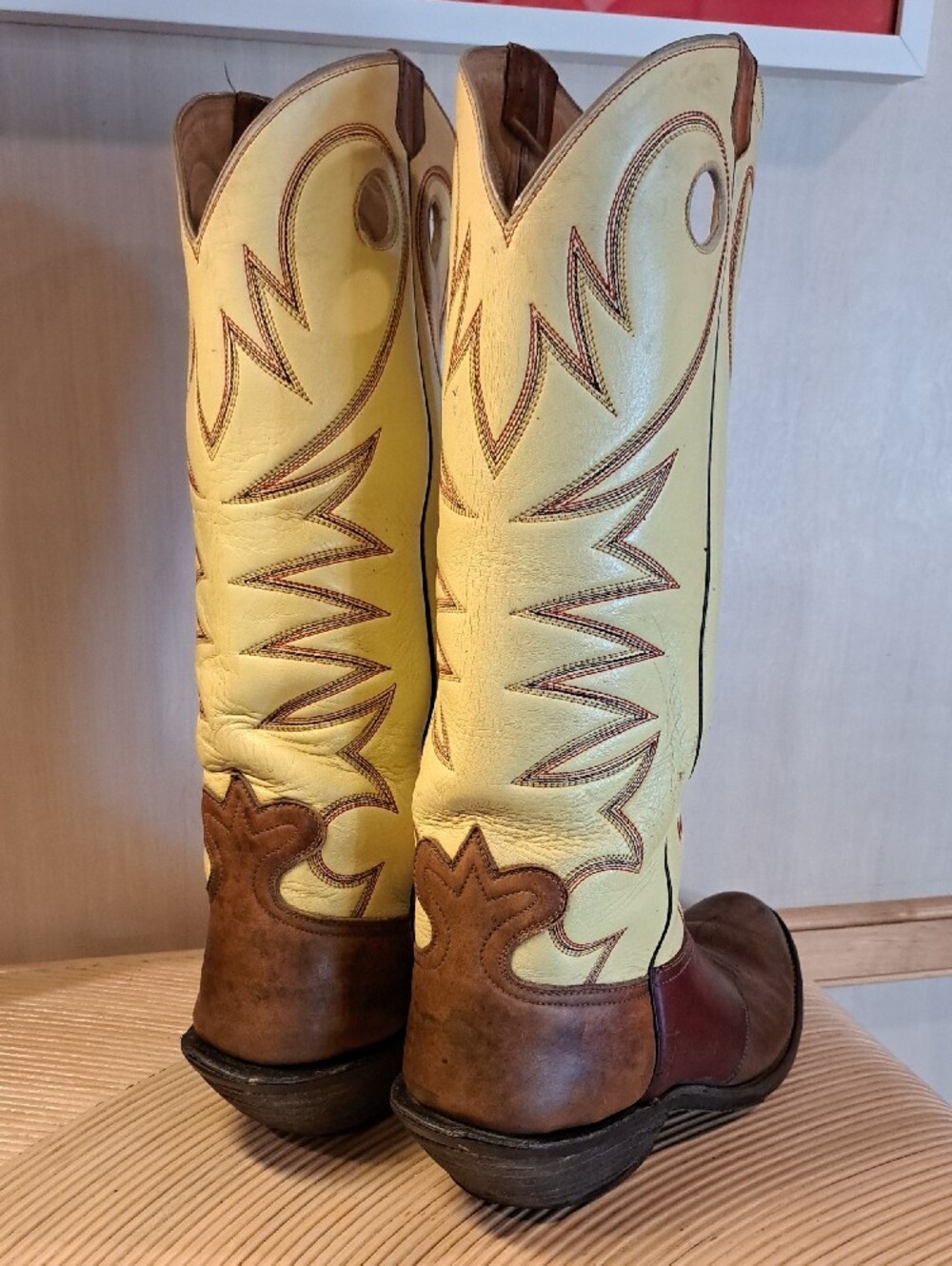 Bowman's Wilson Boot Co. Handmade 3 Tone Cowboy Boots 13 - Picture 7 of 16